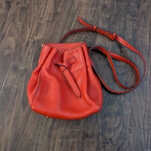Annabelle Ingall Elegant Orange Leather Women's Bag